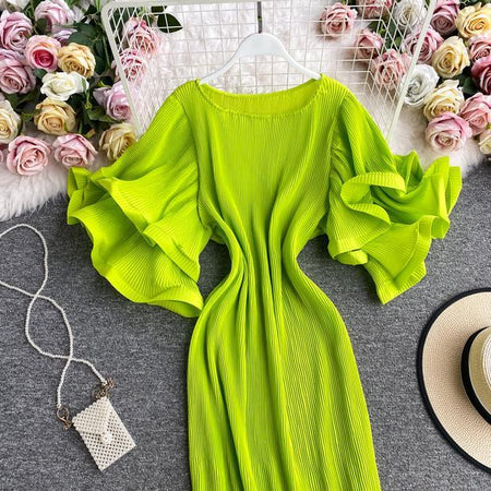 Rhonda Pleated Dress - Alamode By Akanksha