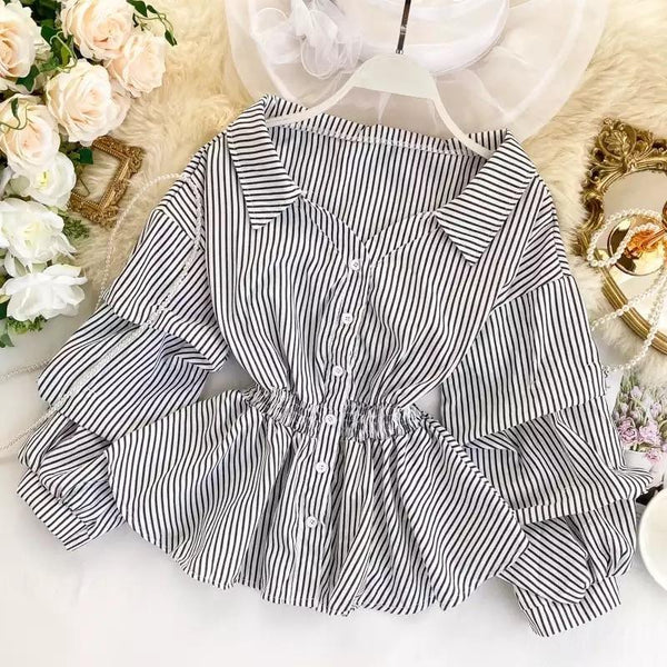 Donna Striped Blouse - Alamode By Akanksha