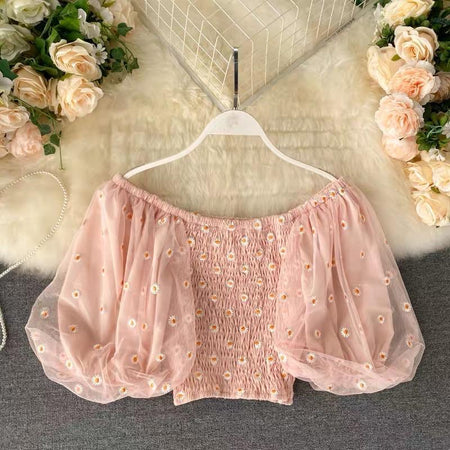 Peach - Felix Embroidered Top
