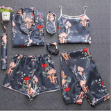 7 Pc Nightset -Satin Silk - Alamode By Akanksha