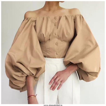 Brown - Dahilia Luxury Blouse