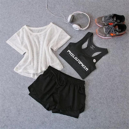 Black 3 Piece Set - Gymwear 3 Piece Set