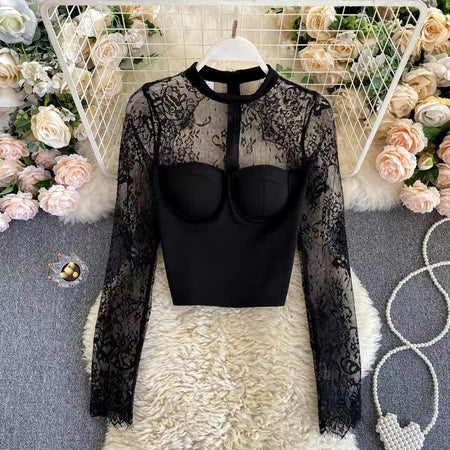 Black - Yati Lace Blouse