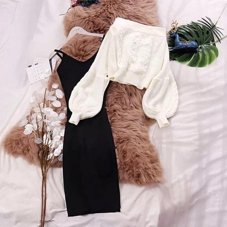 White - Renny Luxury Pullover with Dress