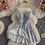 Serena Sequined Skater Dress - Alamode By Akanksha