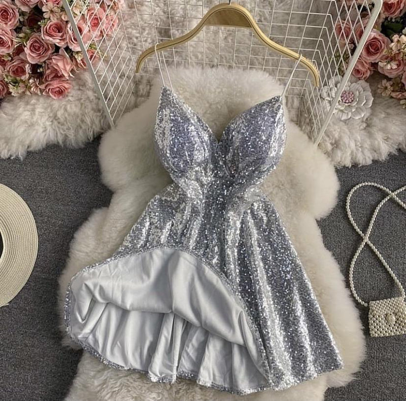 Serena Sequined Skater Dress - Alamode By Akanksha
