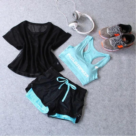 Blue 3 Piece Set - Gymwear 3 Piece Set