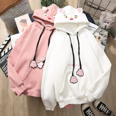 White - Telly Cute Hoodies