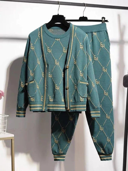 Green - Naila Woolen Coord Set