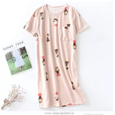 Doll Print - Silvesta Cotton Nightdress