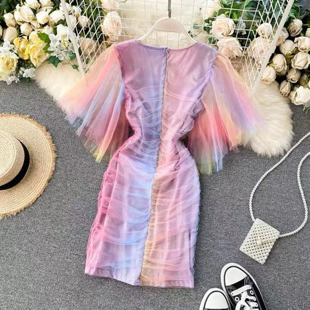 Holographic Tulle Dress - Alamode By Akanksha