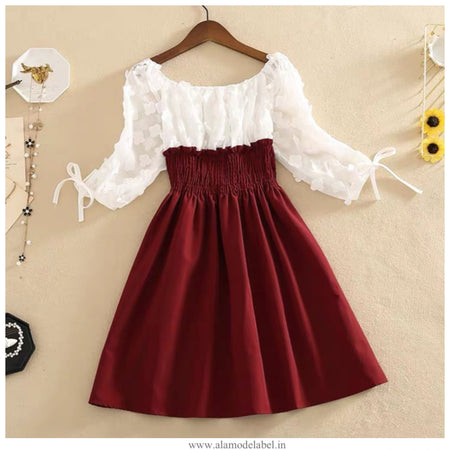 Maroon - Audrey Luxury Dress