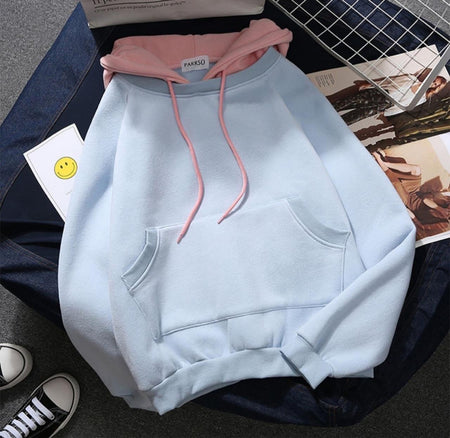 Blue - Ecco Colour Block Hoodie