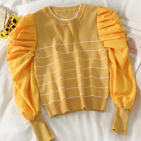 Yellow - Laurent Statement Blouse