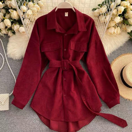 Red - Blater Corduroy Shirt