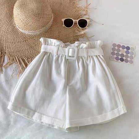 White - Tebby Statement Shorts