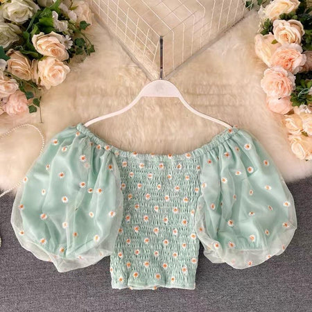 Green - Felix Embroidered Top