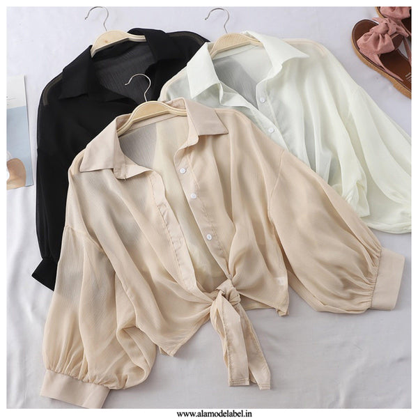 Barbera Chiffon Shirts - Alamode By Akanksha