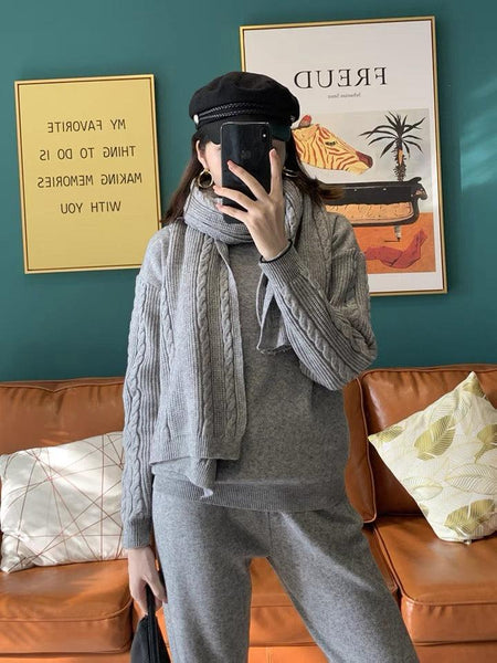 Brianne Set of Coord with Scarf - Alamode By Akanksha